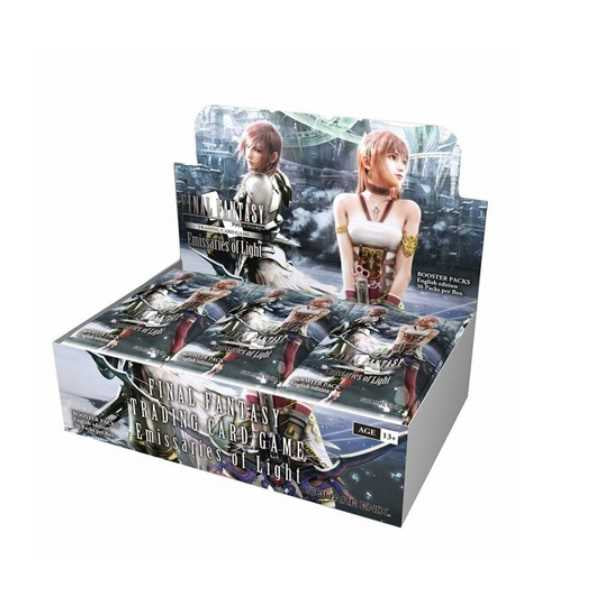 emissaries of light booster box Final Fantasy TCG OPUS 16 XVI Display with the first ever equipment that start the game in your deck New Set Reveal: Emissaries of