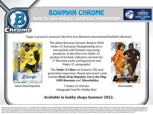 2022 Bowman Chrome Road to UEFA Under 21 European Championship Soccer Hobby Lite