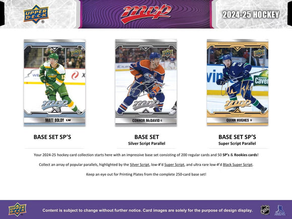 Hockey NHL- 2024/25 - Upper Deck MVP - Hobby Box (20 Packs)