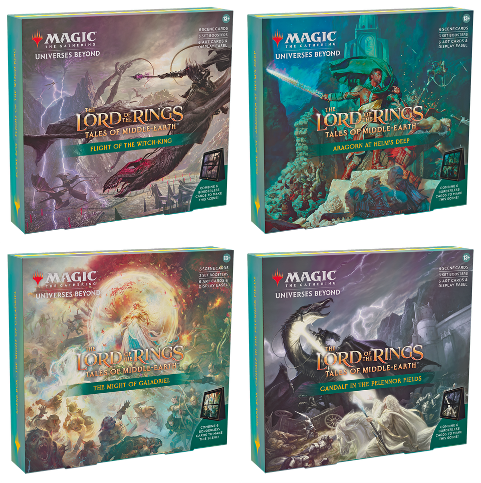Magic: The Gathering - Lord of the Rings, Tales of Middle Earth - Scene Box Full Set of 4