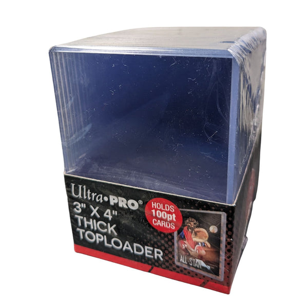 Ultra Pro – 3x4" Toploaders - Super Thick - 100pt, 25 Pack.