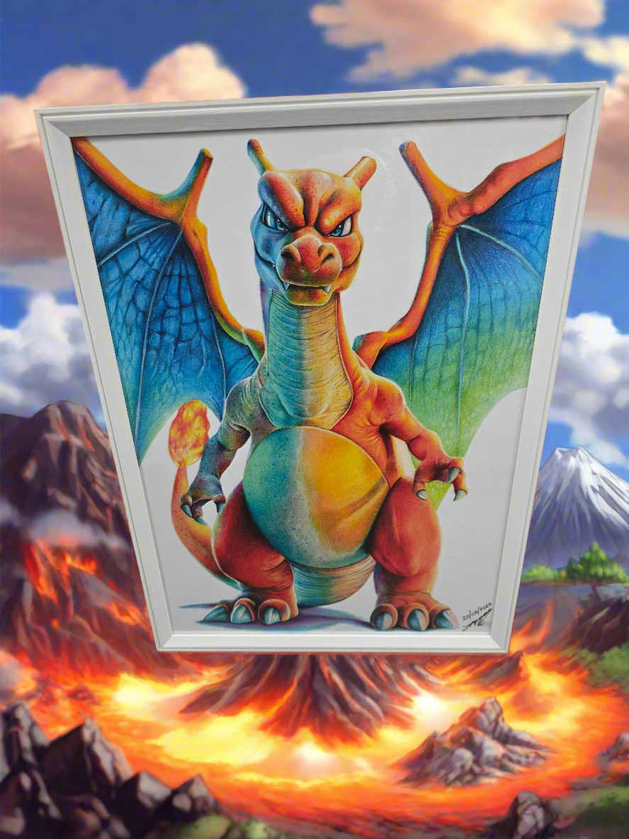 Pokémon - Charizard, Realism Print.