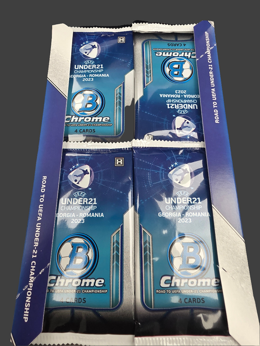 Bowman Chrome Road to UEFA Under 21 European Championship Soccer Hobby Lite, Booster Pack x 1