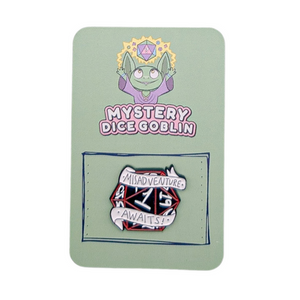 Dice Goblin - Pin Badge - Misadventure Awaits.