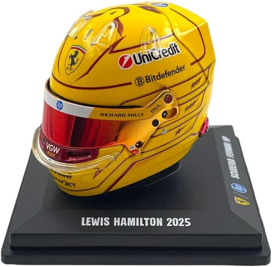 Scuderia Ferrari F1 Official LookSmart Lewis Hamilton Fiorano 1/5 Scale Mini Helmet 2025