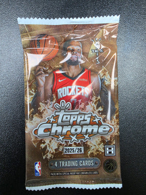 1 x PACK 2025-26 Topps Chrome Cactus Jack Basketball Hobby (Single Pack)