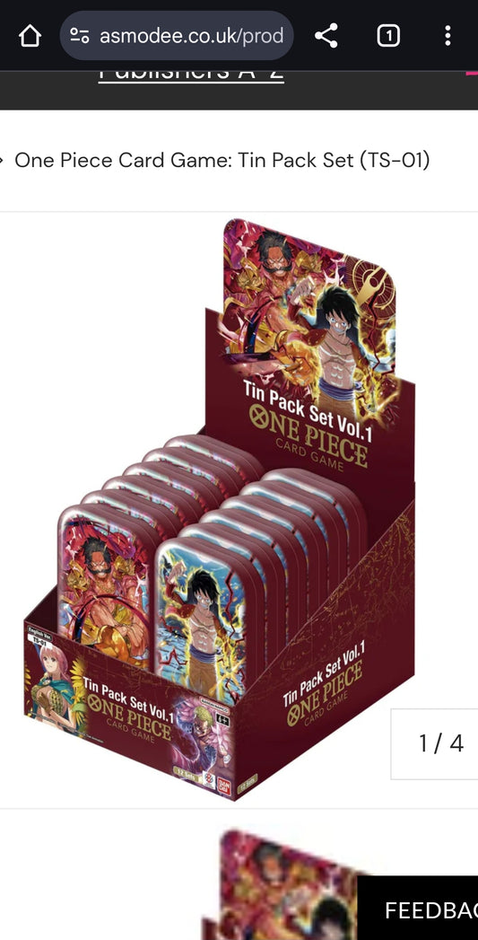One Piece Card Game: Tin Pack Set (TS-01) 1 Tin