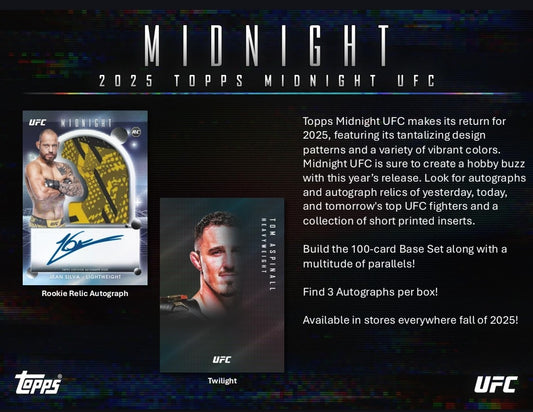Topps - 2025, Midnight UFC - Hobby Box.