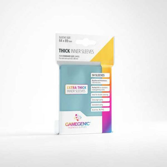 Gamegenic - Thick Inner Card Sleeves: Clear (50ct)