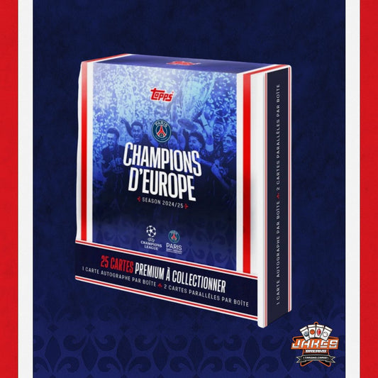 2025 Topps Champions d’Europe Hobby Box - Sports Trading Cards (1 Autos + 2 Numbers)