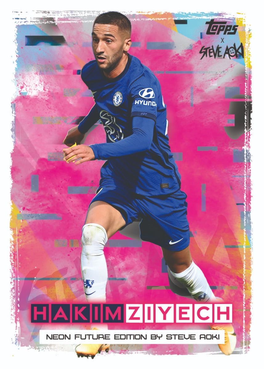 20 21 Topps Neon Future. Champions League Chrome Soccer UEFA Steve Aoki Edition Hobby