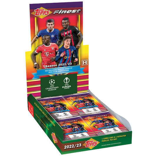 Topps Finest - 2022/23, Flashbacks, UEFA Club Competitions Soccer - Hobby Box.