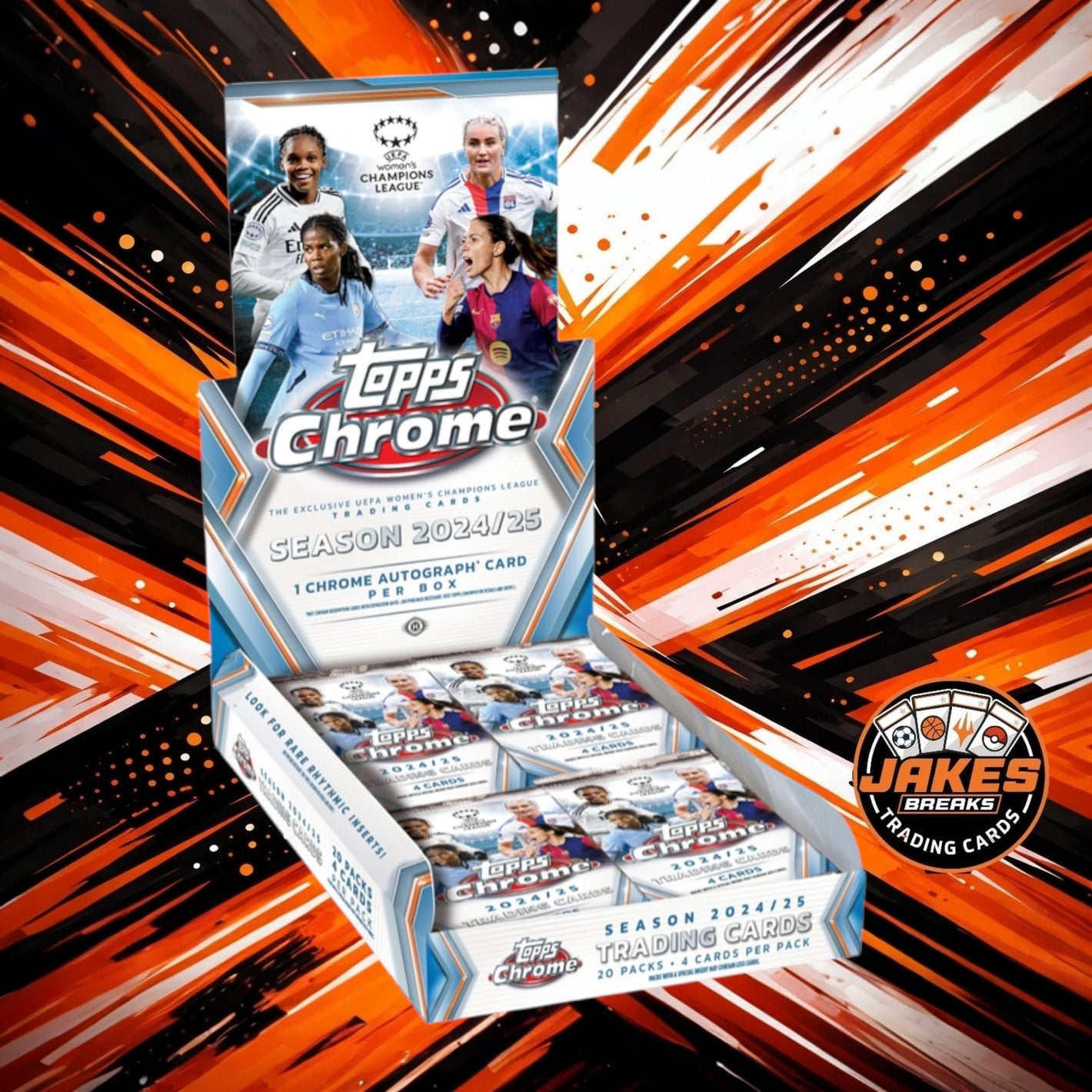 2024-25 Topps Chrome Soccer UEFA Women's Champions League Hobby Box
