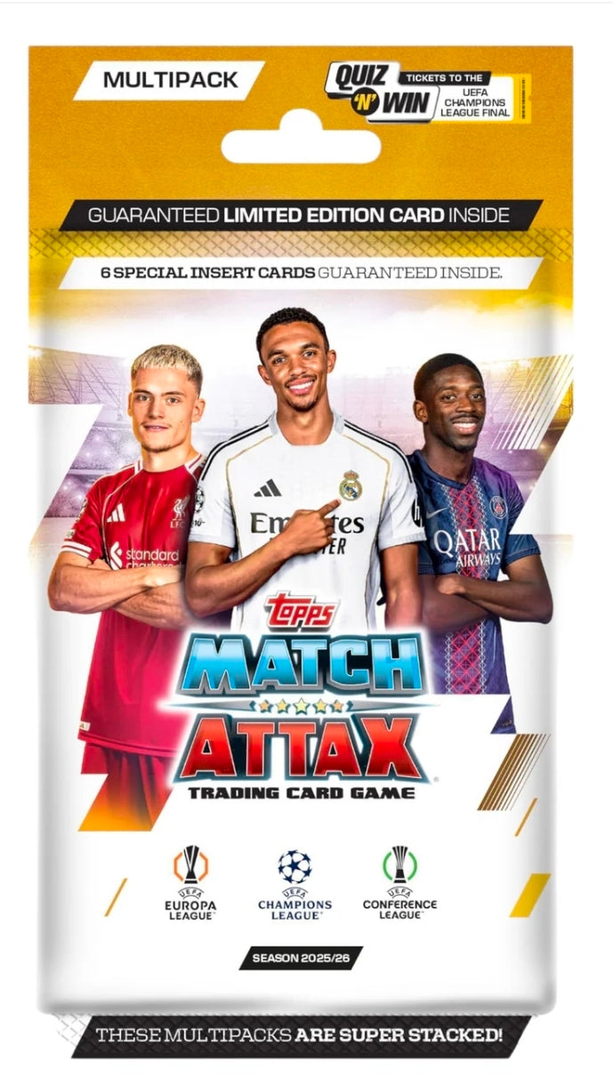 Topps UEFA Champions League Match Attax 2025 Trading and Collectible Card Game (Multipack)