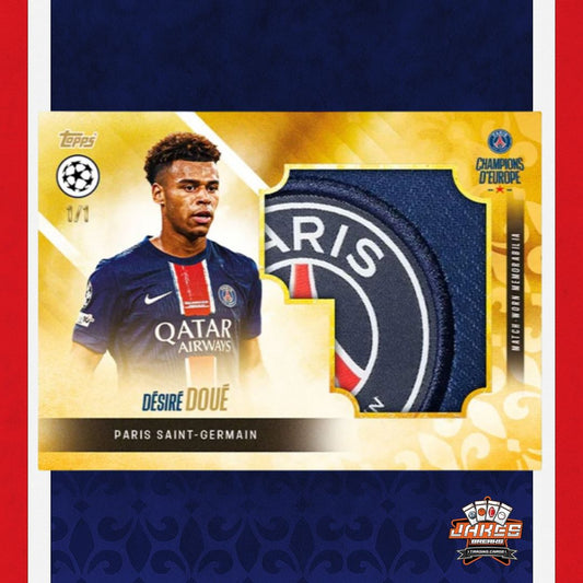 2025 Topps Champions d’Europe Hobby Box - Sports Trading Cards (1 Autos + 2 Numbers)