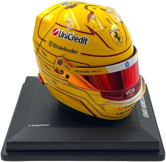 Scuderia Ferrari F1 Official LookSmart Lewis Hamilton Fiorano 1/5 Scale Mini Helmet 2025