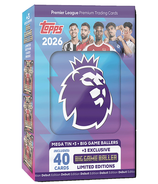 Topps - Premier League, 2026 - Debut Edition - Big Game Baller, Mega Tin.