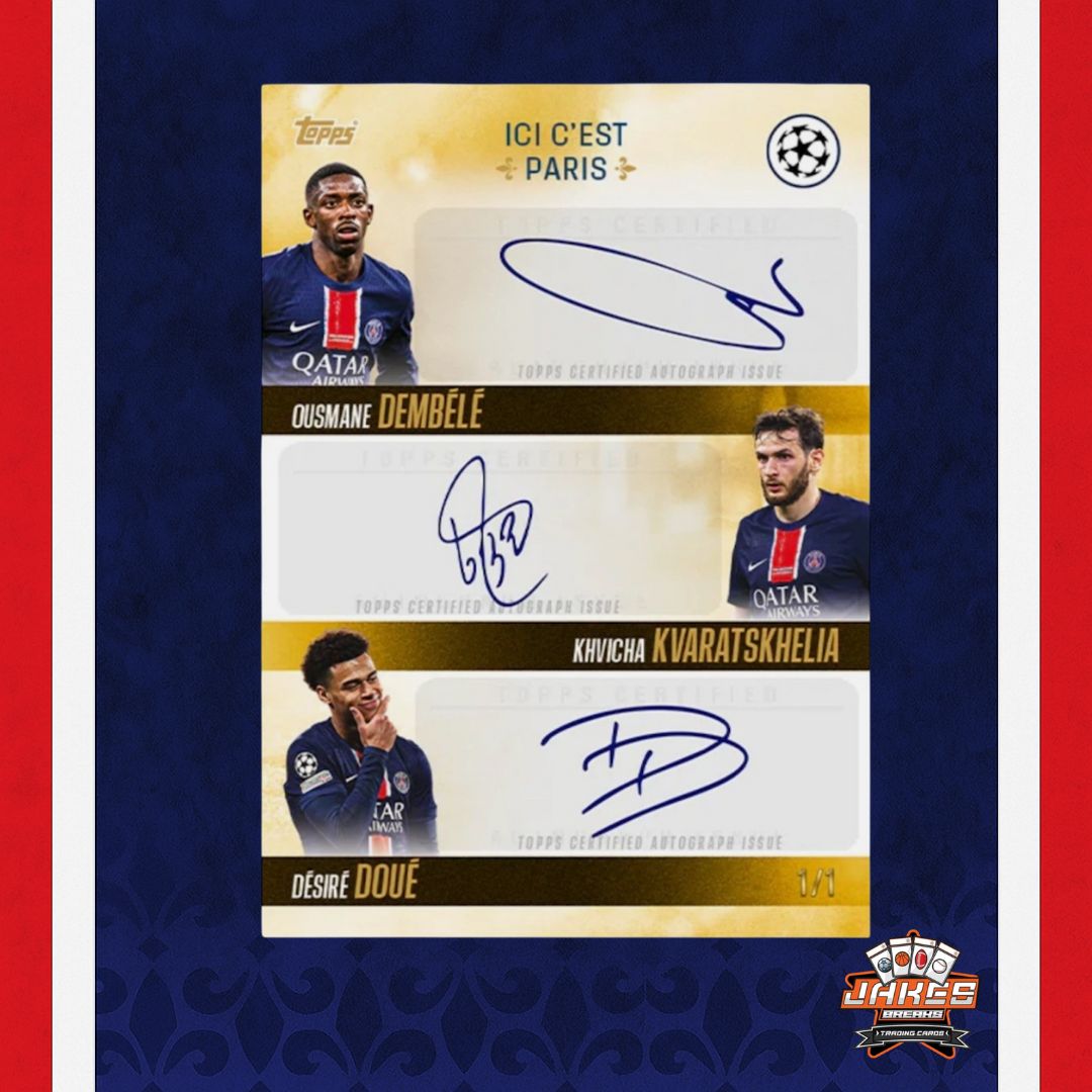 2025 Topps Champions d’Europe Hobby Box - Sports Trading Cards (1 Autos + 2 Numbers)